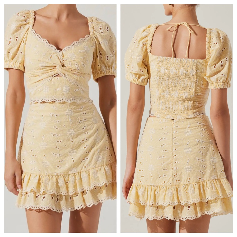 ASTR the Label Evelin Eyelet Ruffle Set